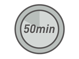 Jusqu'à 50 min d'autonomie de rasage