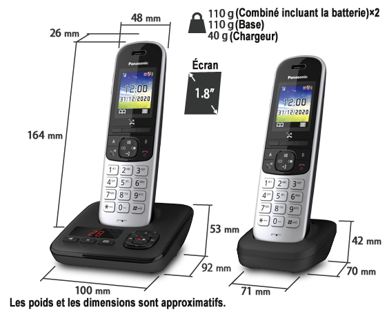 Photo de Téléphone KX-TGH722SLS