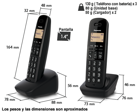 Foto de Teléfono digital inalámbrico con bloqueo de llamadas KX-TGB613