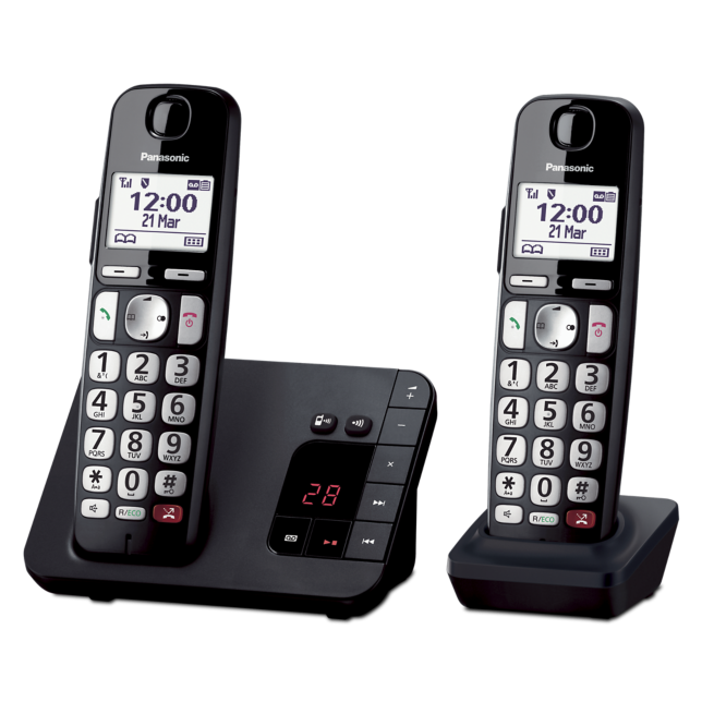 Foto van Digitale draadloze telefoon met antwoordapparaat KX-TGE262