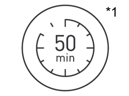 Uso inalámbrico de 50 minutos 