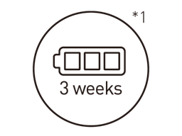 Ресурс роботи від акумулятора – 3 тижні*