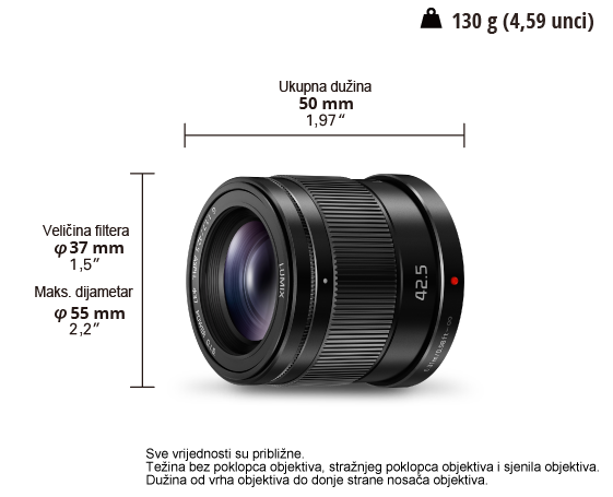 Fotografija Objektiv LUMIX G H-HS043