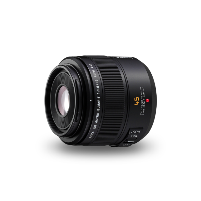 LEICA DG MACRO-ELMARIT 45mm / F2.8 ASPH. / MEGA O.I.S. (H-ES045) Micro Four Thirds линзасы фотосуреті