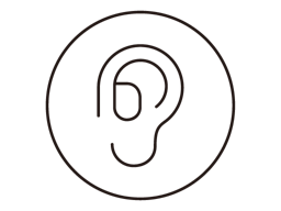 Icon indicating product use for ear trimming