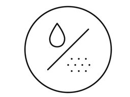 Icon indicating product can be used wet or dry