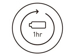 Akumulators tiek pilnībā uzlādēts vienas stundas laikā