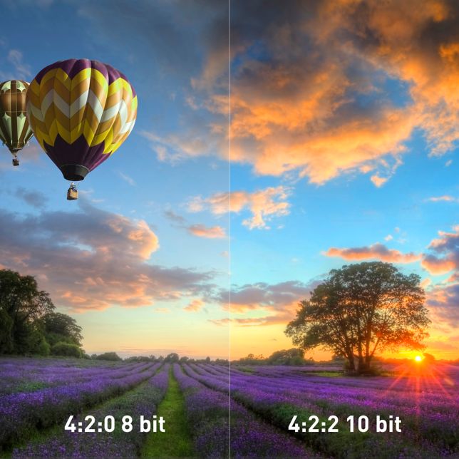 4:2:2 10-битная внутренняя запись