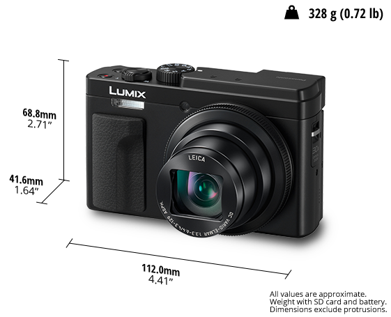 Foto av LUMIX DC-TZ95D 4K kompaktkamera