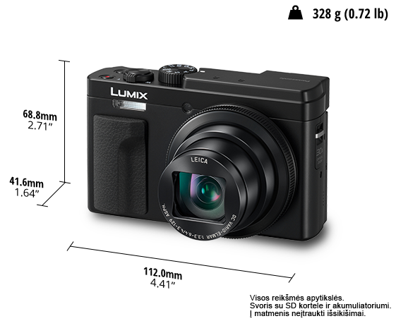 Nuotrauka LUMIX skaitmeninis fotoaparatas DC-TZ95D