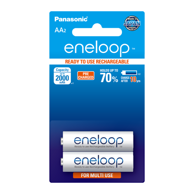 Photo of eneloop AA Ni-MH Pre-Charged Rechargeable Batteries, 2-Pcs