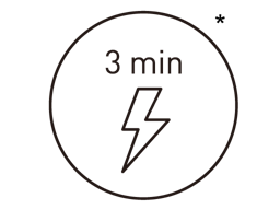 Ātra uzlāde 3 min. laikā