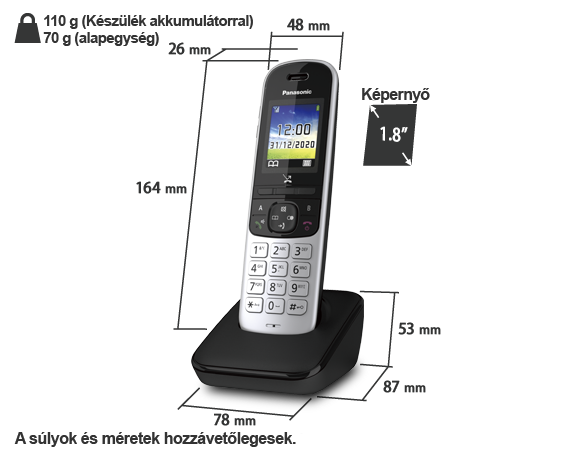 A KX-TGH710 telefon fényképen
