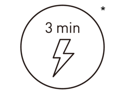 Snabbladdning på 3 minuter