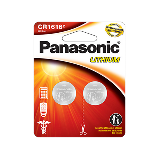 Photo de Piles-boutons au lithium CR1616PA2BL, 2 piles