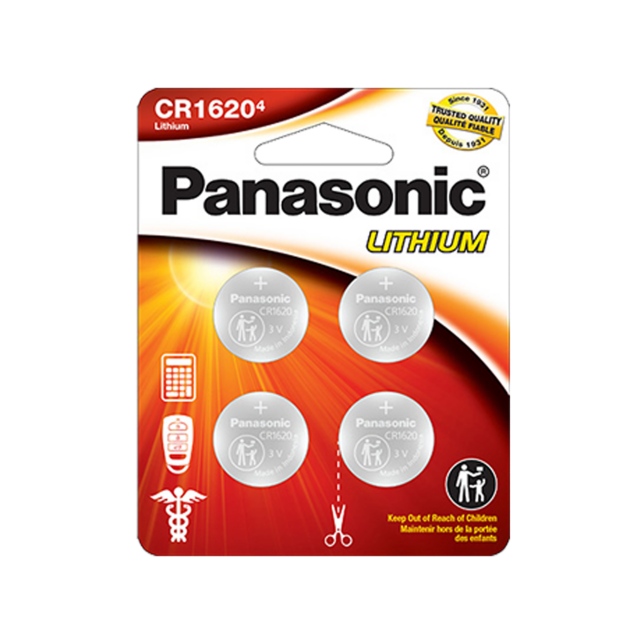 Photo of CR1620PA4BL Lithium Coin Batteries, 4-Pcs