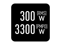 Bendra išvesties galia – 300 W (RMS)