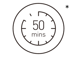 Fino a 50 minuti di taglio senza fili
