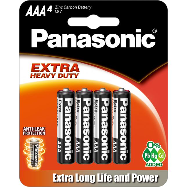 Photo of Zinc Carbon Batteries UM-4SHD 4pcs (AAA size)