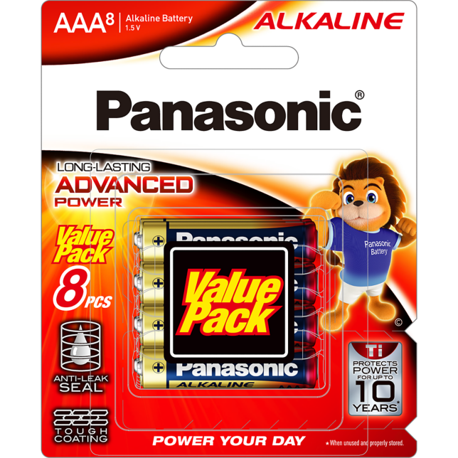 Hình ảnh của Pin ALKALINE Panasonic LR03T/8B-V 8 viên (cỡ AAA) sản phẩm