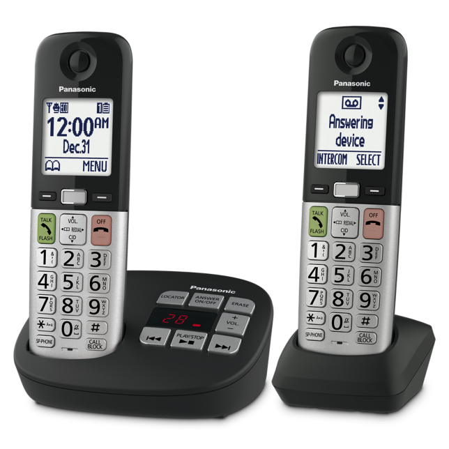 Photo of Easy-to-use Digital Cordless Answering System with 2 handsets KX-TGU432