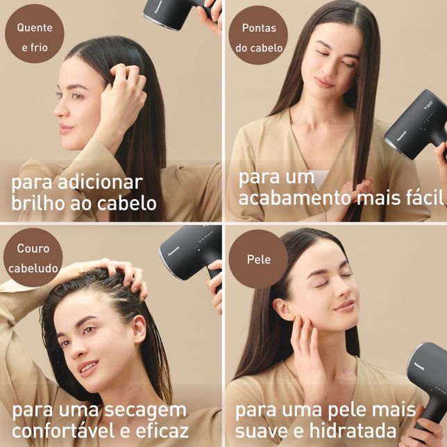 Secador de cabelo EH-NA0J com tecnologia nanoe™ MOISTURE+ e