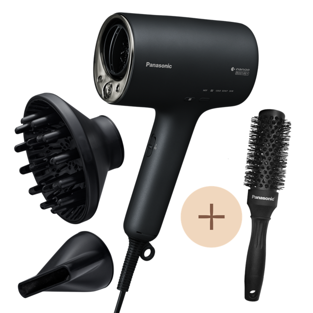 Photo de Sèche-cheveux EH-NA0J nanoe™ MOISTURE+ et Mineral + brosse de brushing fournie