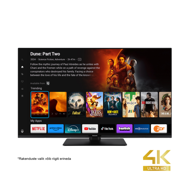 Foto Panasonicu tootesarja W60 TiVo toega 4K Ultra HD LED-teler