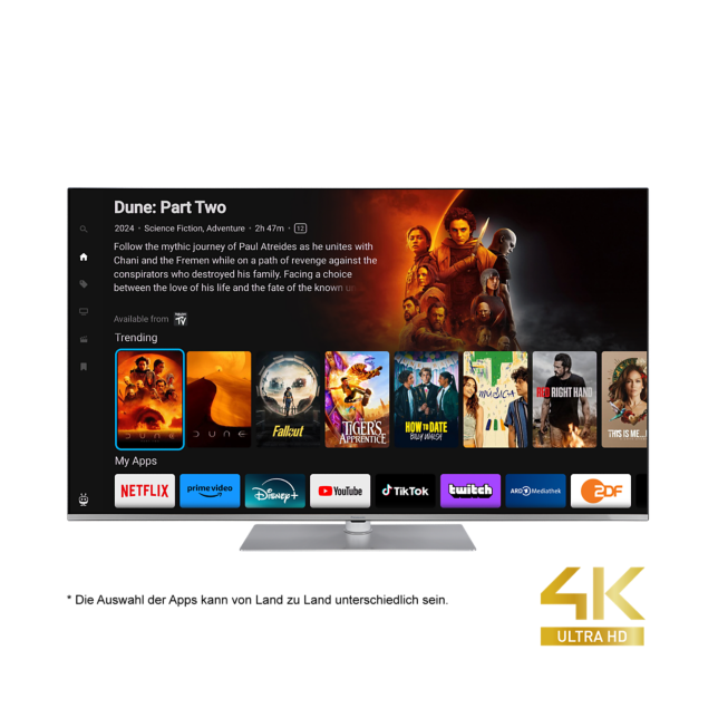 Produktabbildung Panasonic W63 Serie LED 4K Ultra HD-TV Powered by TiVo
