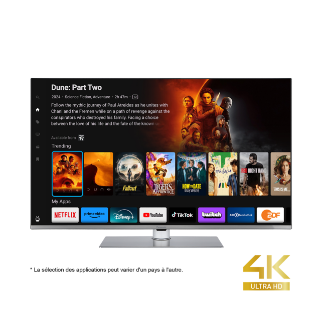 Photo de Téléviseur LED 4K Ultra HD de la série W63 de Panasonic Powered by TiVo*