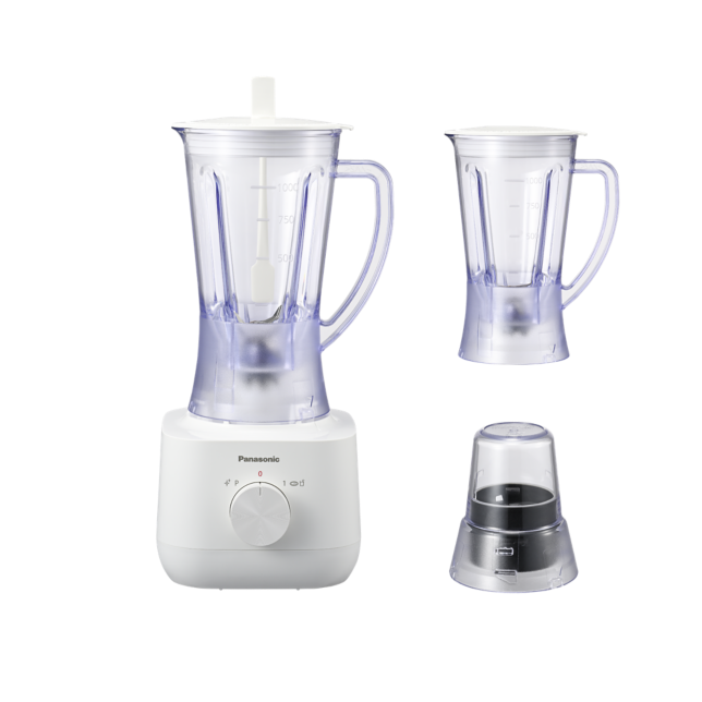 1.0L Blender MX-EP3171WSG with 2 Plastic Jugs and 1 Dry Mill for Juice, Smoothies, Soup and Spices ၏ ဓါတ်ပုံများ