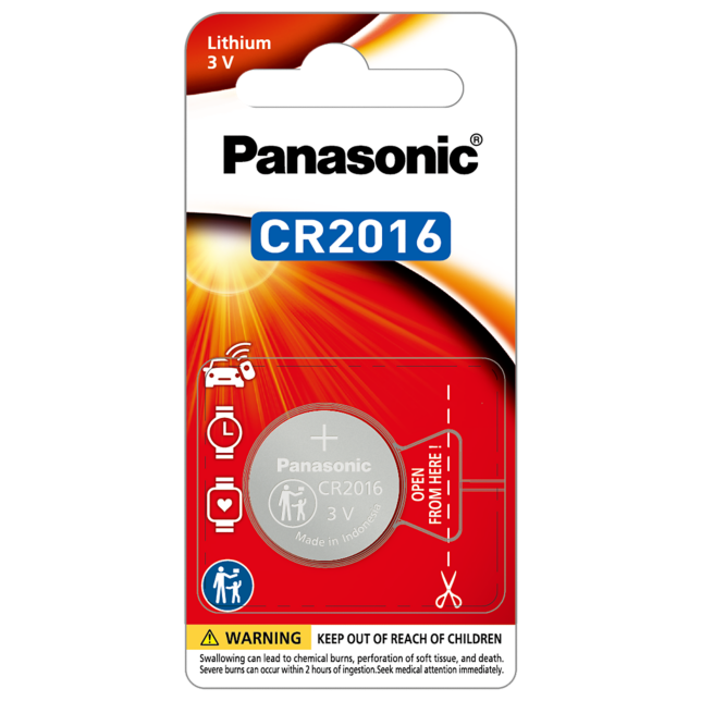 Photo of CR2016 Lithium Coin Battery, 1-Pc