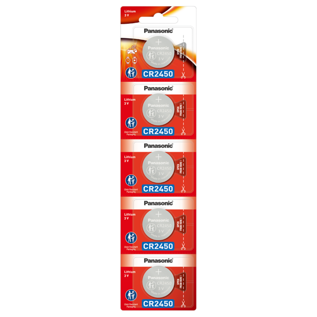 Photo of CR2450 Lithium Coin Batteries, 5-Pcs