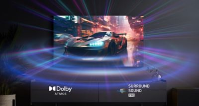 Ζήσε τον ήχο – με το καθηλωτικό Surround Sound Pro και την τεχνολογία Dolby Atmos<sup>®</sup>