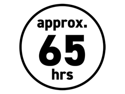 Bis zu 65 Stunden Laufzeit