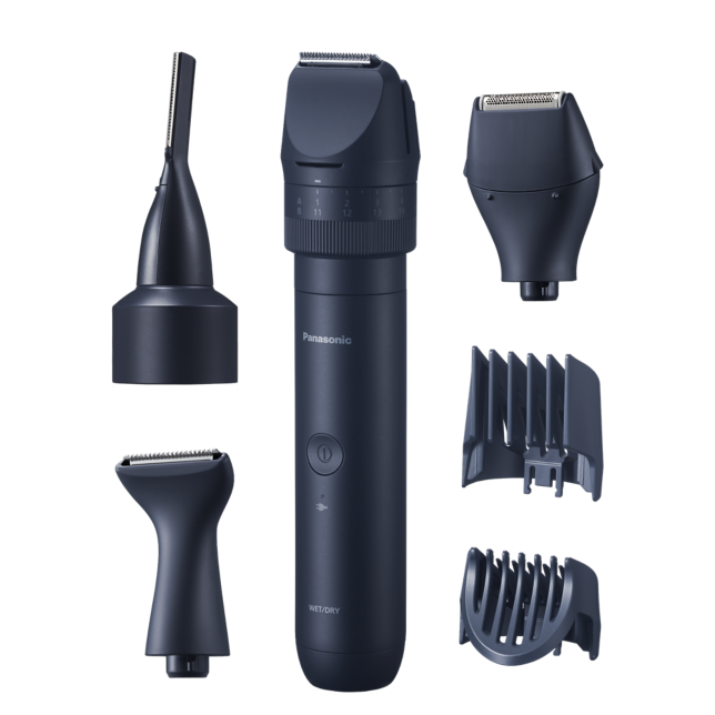 Nuotrauka ER-CKN1-PAC1 – vyrams skirtas vandeniui atsparus barzdos ir plaukų kirpiklis su įkraunama Ni-MH baterija