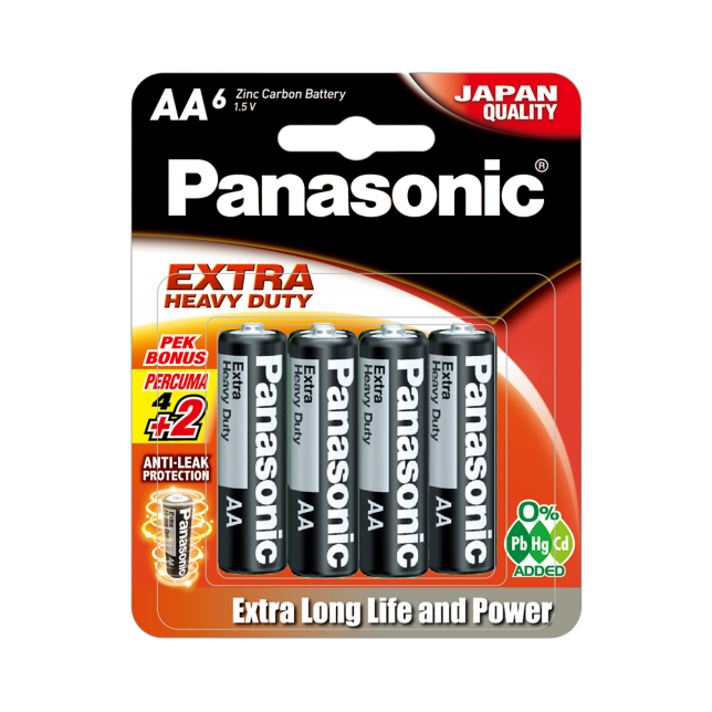Photo of Zinc Carbon Batteries UM-3SHD 6pcs (AA size)