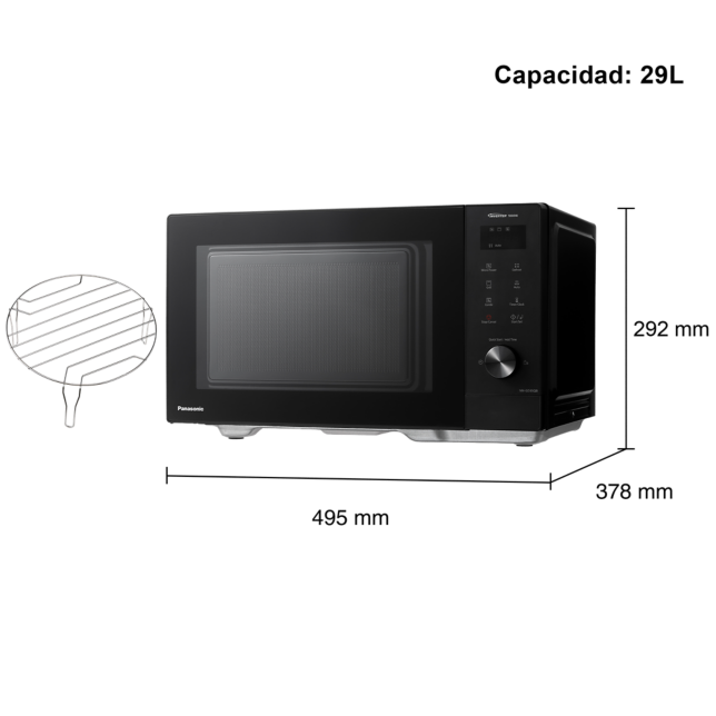 Foto de Microondas Inverter con Grill, 29 L, NN-GD35QBEPG