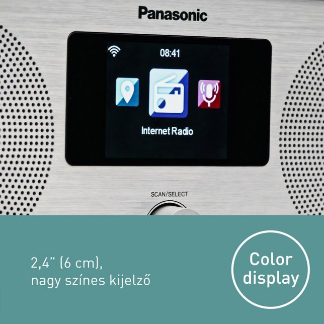 2,4” (6 cm), nagy színes kijelző