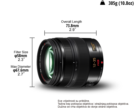 Fotografija LUMIX G objektiv H-HS12035