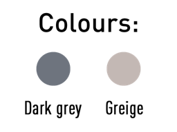 Farger: Mørk gråbeige