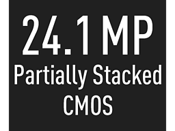 24.1 megapixels partially stacked CMOS sensor