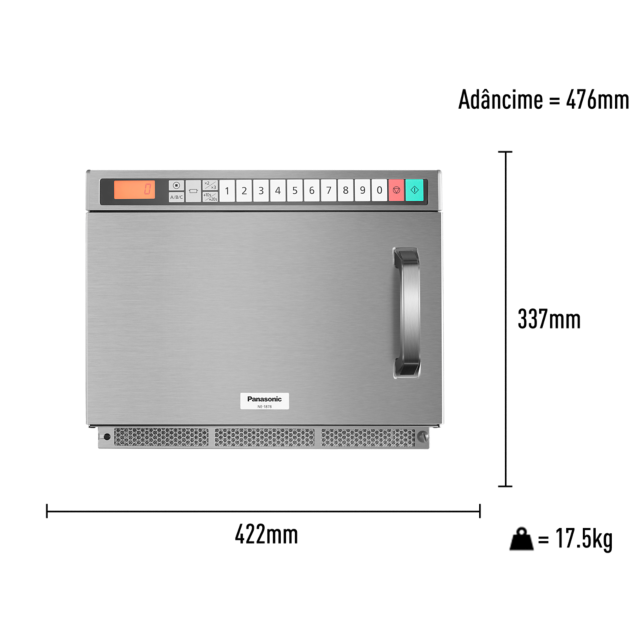 Fotografie cu NE-1878EPG Cuptor cu microunde cu inverter cu ușă integral metalică