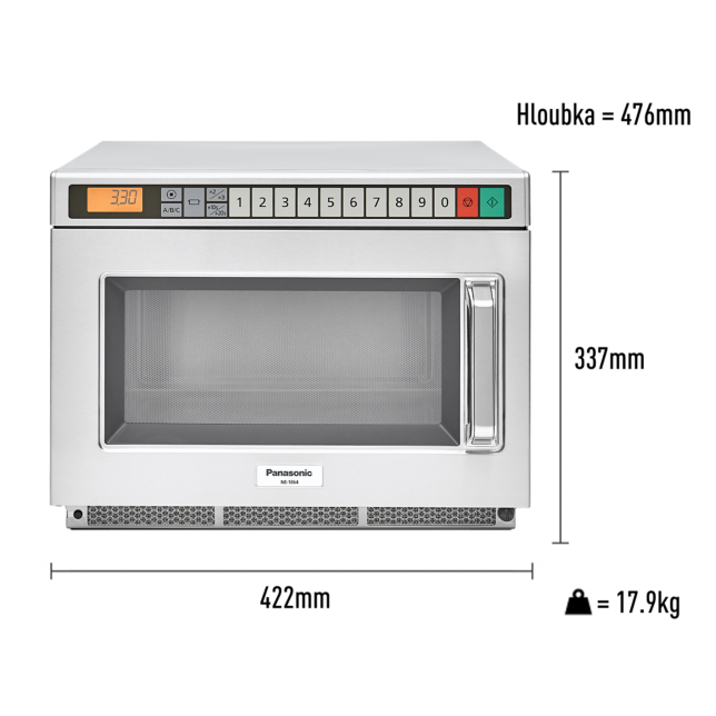 Foto Kompaktní profesionální invertorová mikrovlnná trouba NE-1864EPG