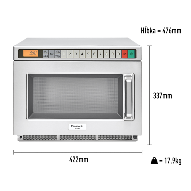 Fotografia Kompaktná vysokovýkonná invertorová mikrovlnná rúra NE-1864EPG