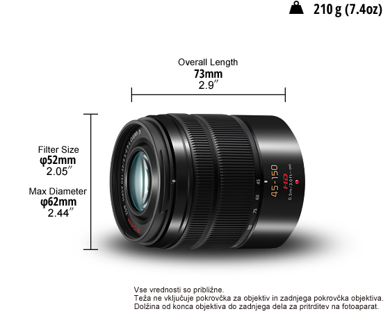 Fotografija Objektiv LUMIX G H-FS45150