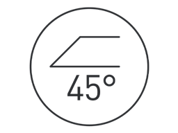 Lame nano-polie à 45°