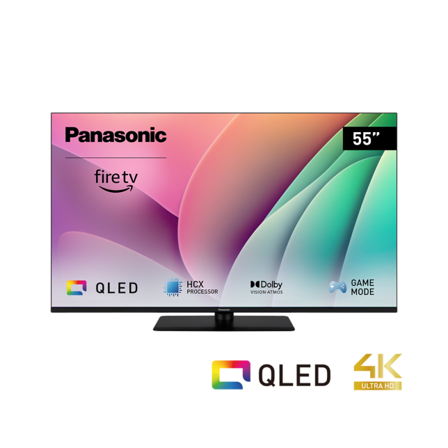 Zdjęcie Telewizor Smart TV z serii W80 o rozdzielczości 4K i w technologii QLED firmy Panasonic z systemem Fire TV