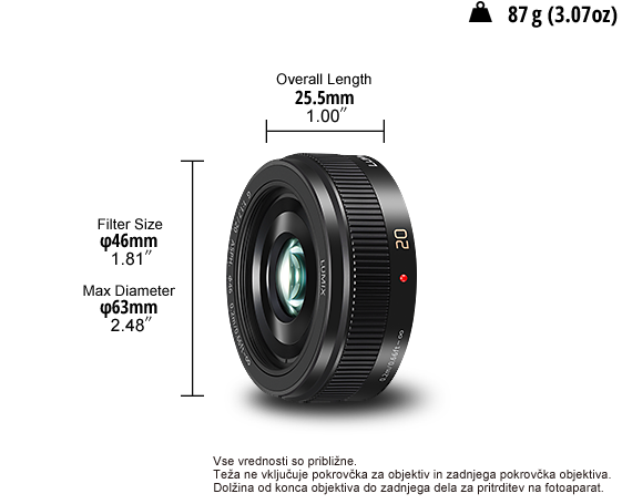 Fotografija Objektiv LUMIX G H-H020A