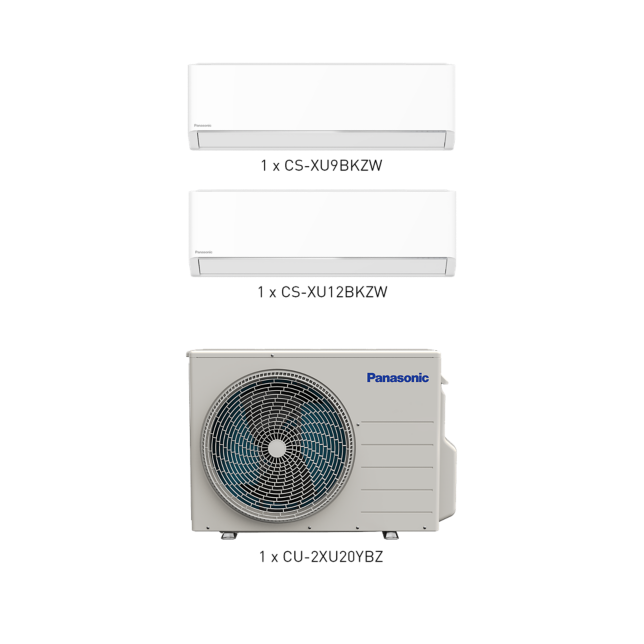 Photo of ZZP-SG0102B Panasonic XU Series Multi Split System-2 (BKZW) 9K + 12K BTU